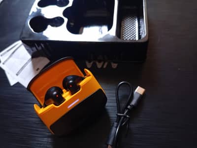 Premium Yellow TWS Wireless Earbuds – Deep Bass Sound