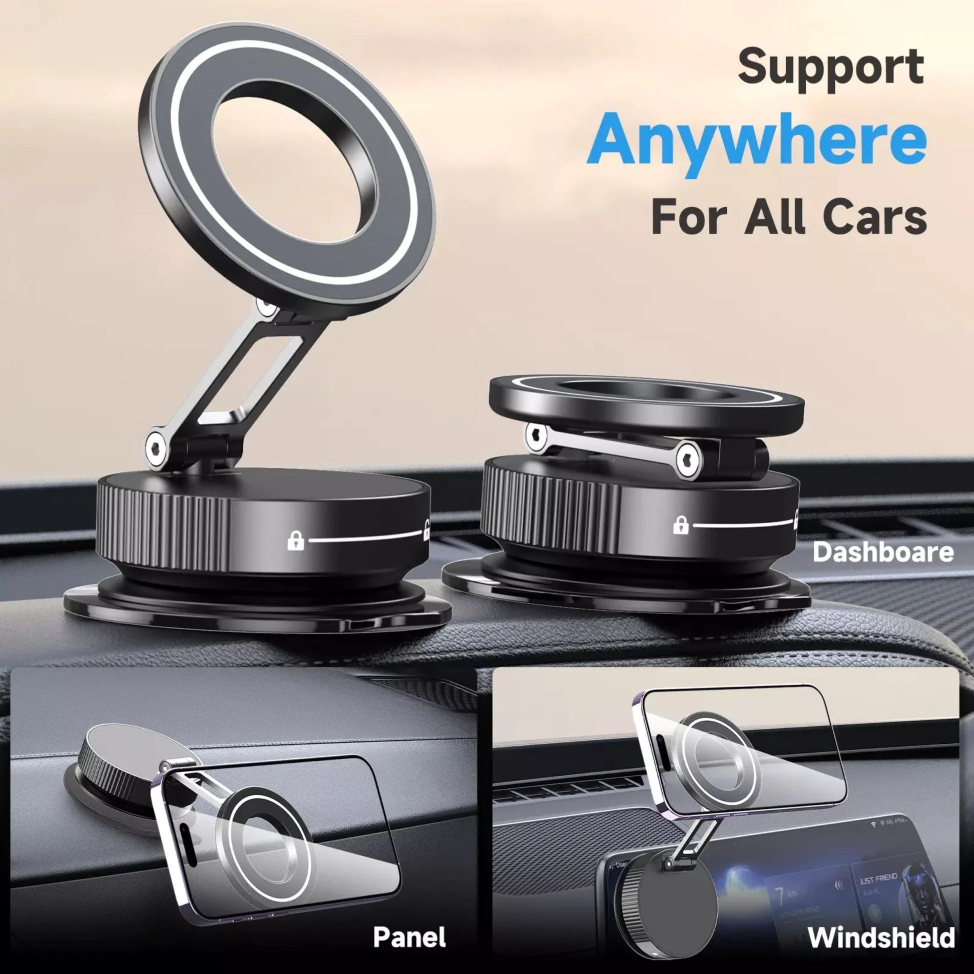 360° Magnetic Car Phone Holder